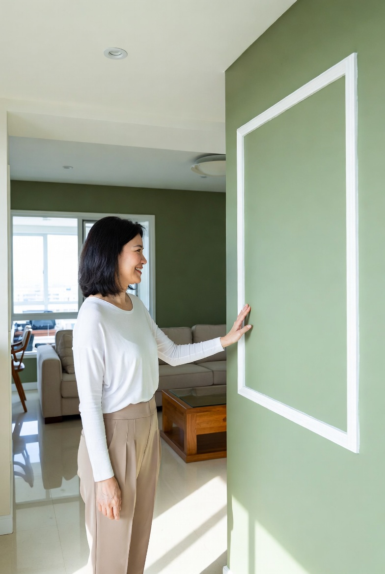 Completed painted room in Singapore